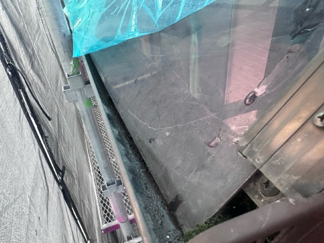 テラス横樋・現状