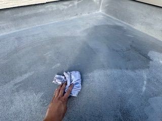 サービスバルコニー・アセトン拭き清掃