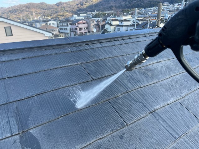カラーベスト屋根・高圧洗浄