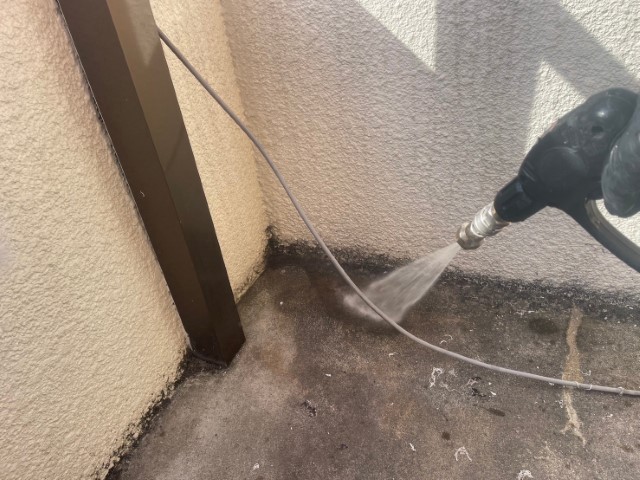 ベランダ土間・高圧洗浄