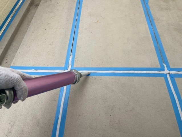 通路土間・シーリング打設