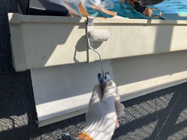横樋・下塗り
