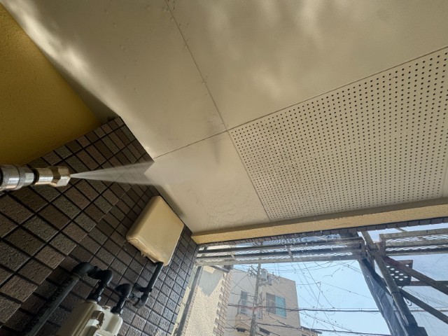 軒天井・高圧洗浄