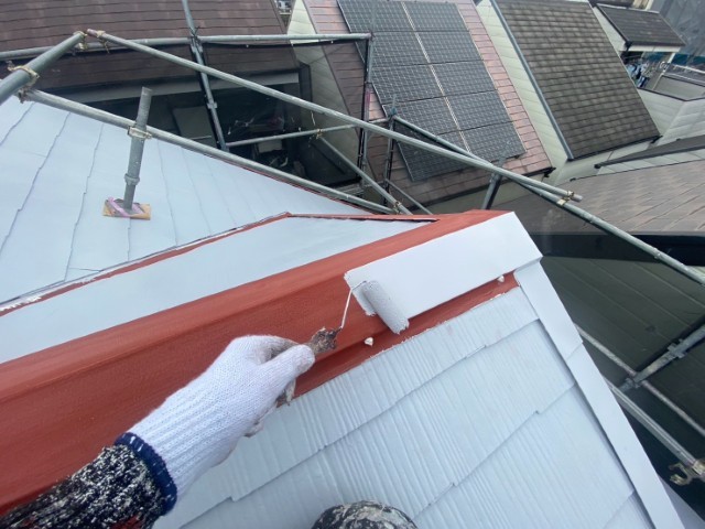 胸板金・上塗り１回目