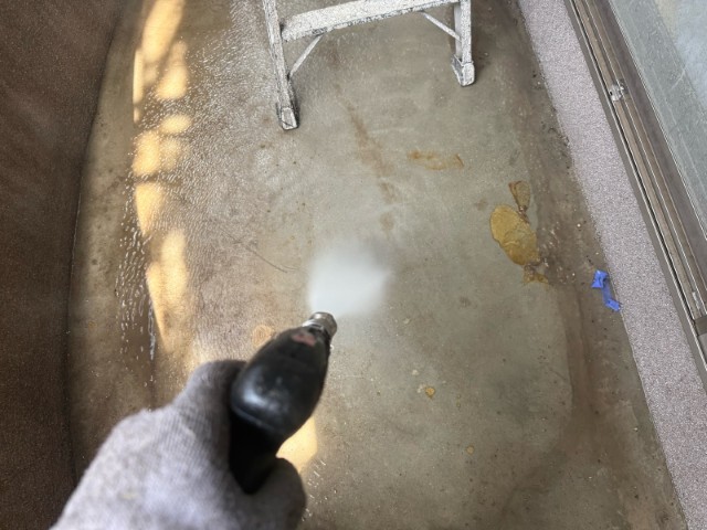 ベランダ土間・高圧洗浄