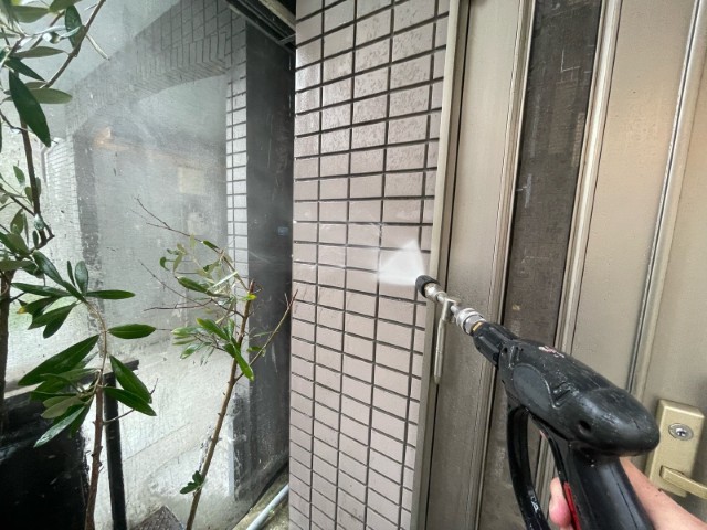 タイル・高圧洗浄