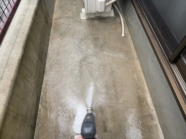ベランダ土間・高圧洗浄