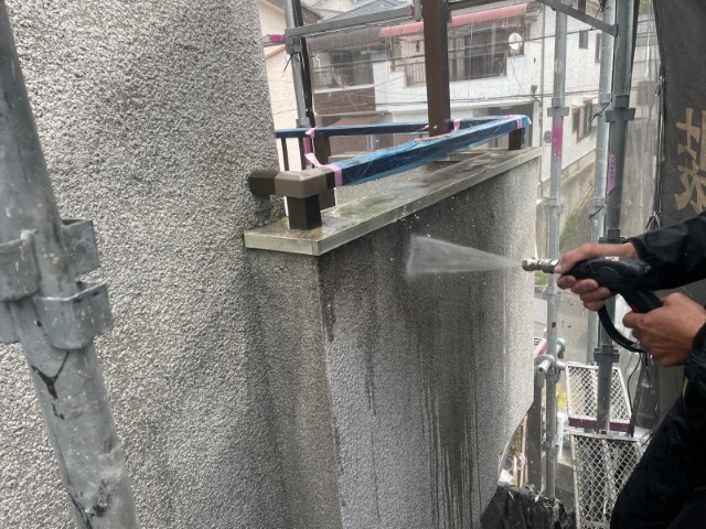 手摺壁・高圧洗浄