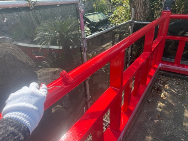 手摺・上塗り２回目
