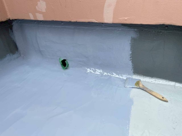 12階塔屋土間・改修ドレン取付