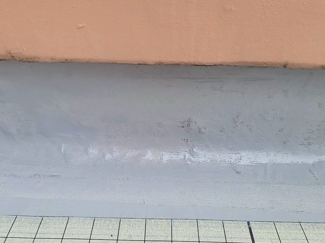 8階陸屋根・メッシュシート貼り完了