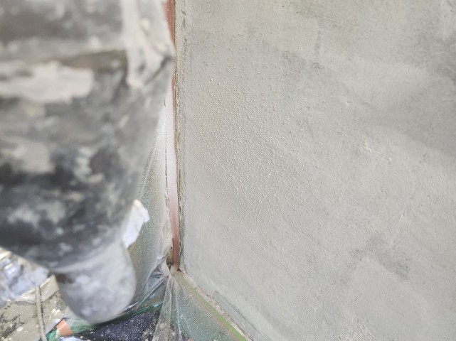 外壁・捕手吹き（模様合わせ）